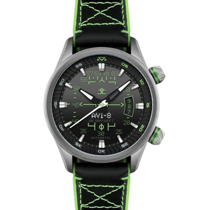 AVI-8 Hawker Harrier HUD Leather Strap Gradient Black Dial Automatic AV-4117-02 Men's Watch