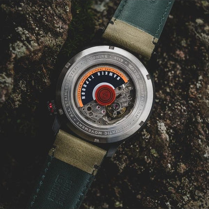 AVI-8 Hawker Typhoon Baldwin Automatic Leather Strap Dark Khaki Dial AV-4119-04 Men's Watch