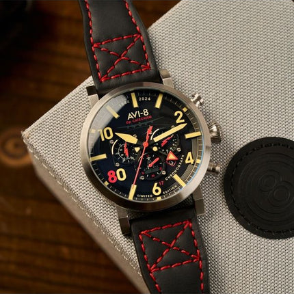 AVI-8 Dambuster Operation Catechism 80th Dual Time Chronograph Limited Edition Quartz AV-4124-01 Men's Watch