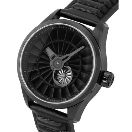 AVI-8 Hawker Hurricane Pegasus Limited Edition Leather Strap Black Dial Automatic AV-4127-01 Men's Watch