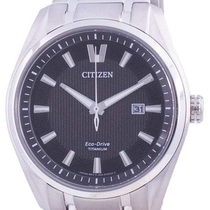 Citizen Super Titanium Black Dial Eco-Drive AW1240-57E 100M Mens Watch