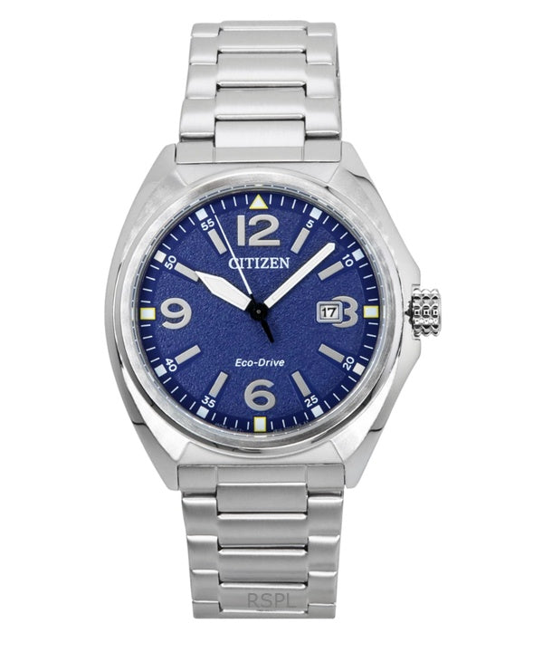 Citizen Eco-Drive Stainless Steel Blue Dial AW1571-76L 100M Men's Watch