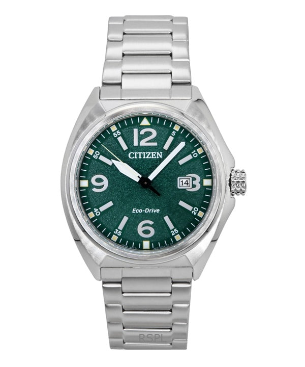 Citizen Eco-Drive Stainless Steel Green Dial AW1571-76X 100M Men's Watch