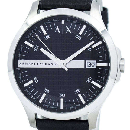 Armani Exchange Black Dial Leather Strap AX2101 Men's Watch
