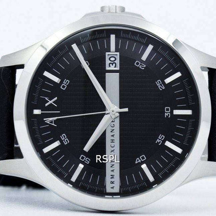 Armani Exchange Black Dial Leather Strap AX2101 Men's Watch