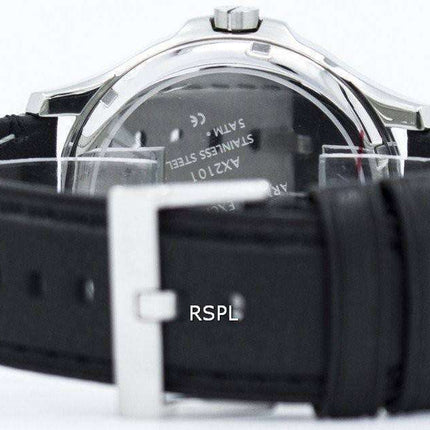Armani Exchange Black Dial Leather Strap AX2101 Men's Watch
