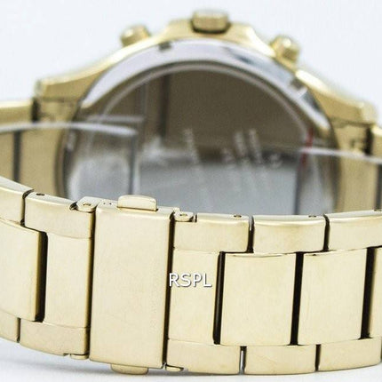Armani Exchange Quartz Gold-Tone Chronograph Black Dial AX2137 Mens Watch