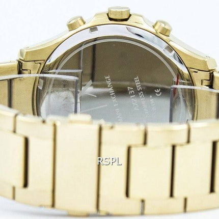 Armani Exchange Quartz Gold-Tone Chronograph Black Dial AX2137 Mens Watch