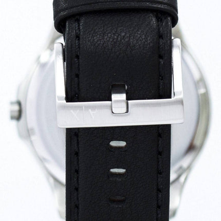 Armani Exchange Quartz Black Dial Black Leather Strap AX2149 Men's Watch