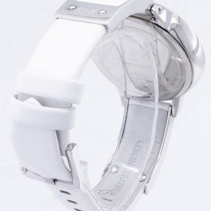 Armani Exchange White Dial White Leather AX5300 Ladies Watch