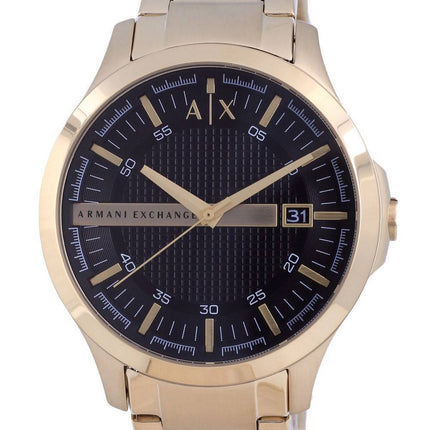 Armani Exchange Hampton Black Dial Quartz AX7124 Mens Watch With Strap Gift Set