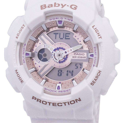 Casio Baby-G Shock Resistant World Time BA-110CH-7A BA110CH-7A Women's Watch