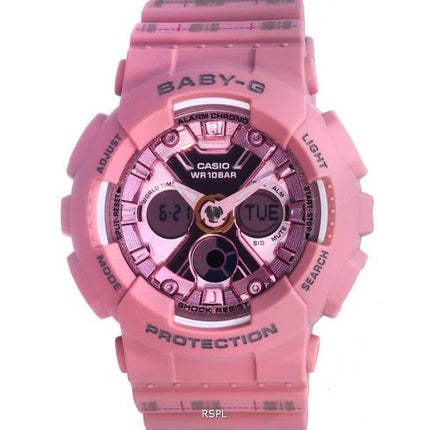 Casio Baby-G World Time Pink Analog Digital Quartz BA-130SP-4A BA130SP-4 100M Womens Watch