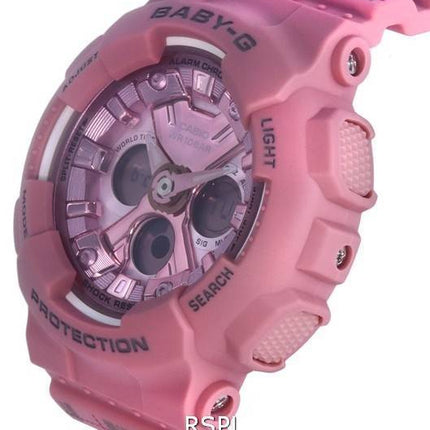 Casio Baby-G World Time Pink Analog Digital Quartz BA-130SP-4A BA130SP-4 100M Womens Watch