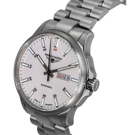 Bauhaus Aviation Titanium Beige Dial Automatic 2866M5 100M Men's Watch