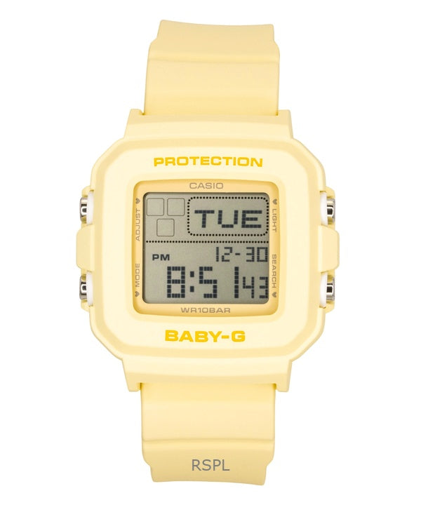 Casio Baby-G Digital Yellow Resin Strap Quartz BGD-10KH-9 100M Women's Watch