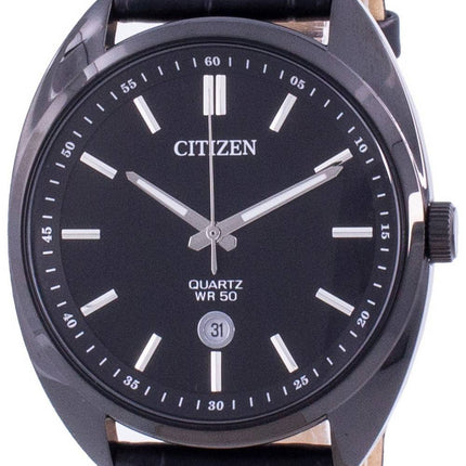 Citizen Black Dial Leather Strap Quartz BI5095-05E Men's Watch