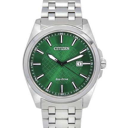 Citizen Peyten Stainless Steel Green Dial Eco-Drive BM7530-50X 100M Mens's Watch