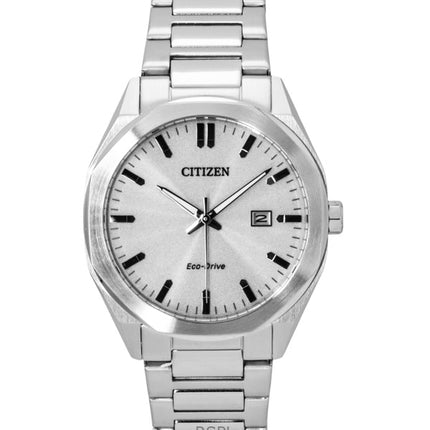 Citizen Eco-Drive Stainless Steel Silver Dial BM7600-81A 100M Men's Watch