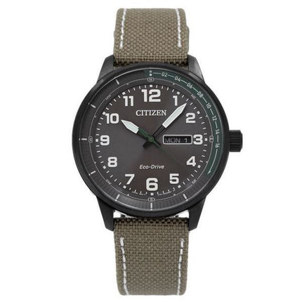 Citizen Eco-Drive Nylon Strap Brown Dial BM8595-16H 100M Men's Watch
