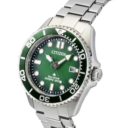 Citizen Promaster Marine Stainless Steel Green Dial Eco-Drive Diver's BN0269-50W 200M Men's Watch
