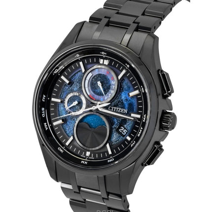 Citizen  Eco-Drive Hakuto-R Super Titanium Moon Phase Blue Dial BY1008-67L 100M Men's Watch