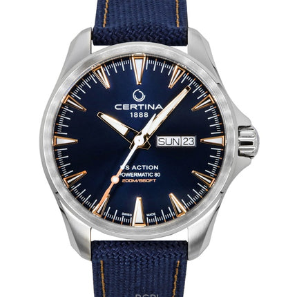 Certina DS Action Day Date Synthetic Strap Blue Dial Automatic Diver's C032.430.18.041.01 200M Men's Watch