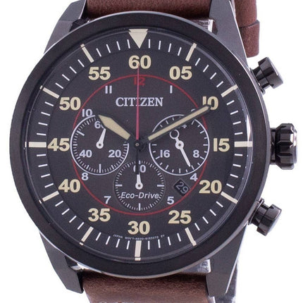 Citizen Chronograph Calf Leather Eco-Drive CA4218-14E 100M Men's Watch
