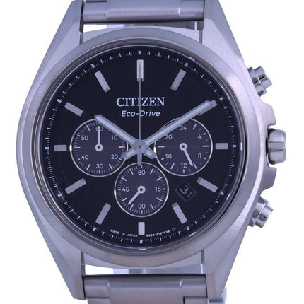 Citizen Attesa Chronograph Titanium Black Dial Eco-Drive CA4390-55E 100M Mens Watch