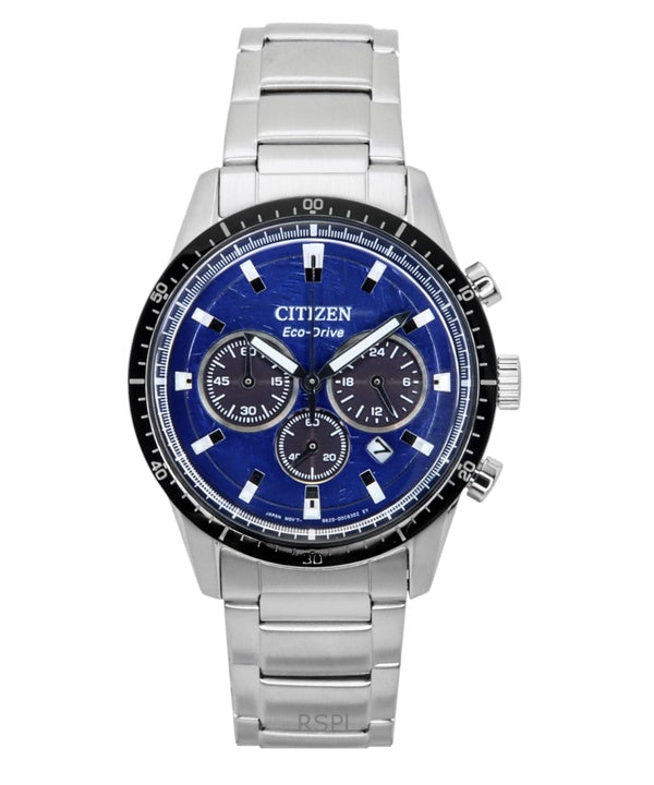 Citizen Eco-Drive Chronograph Stainless Steel Blue Dial CA4624-56L 100M Men's Watch