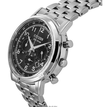 Citizen Eco-Drive Chronograph Stainless Steel Black Dial CA4630-53E Men's Watch