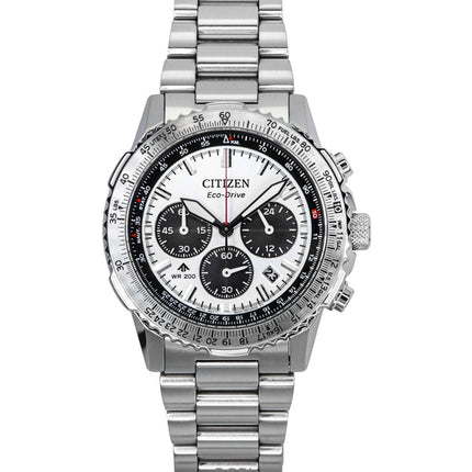 Citizen Promaster Navihawk Chronograph Stainless Steel White Dial Eco-Drive Diver's CA4660-61A 200M Men's Watch