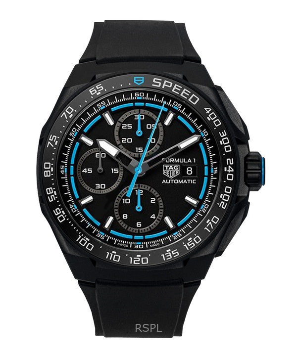 Tag Heuer Formula 1 Chronograph Rubber Strap Black Dial Automatic Diver's CBZ2084.FT8097 200M Men's Watch