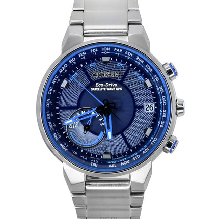 Citizen Eco-Drive Perpetual Satellite GPS Stainless Steel Blue Dial CC3030-53L 100M Men's Watch