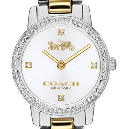 Coach Audrey White Dial Two Tone Stainless Steel Quartz 14503369 Womens Watch