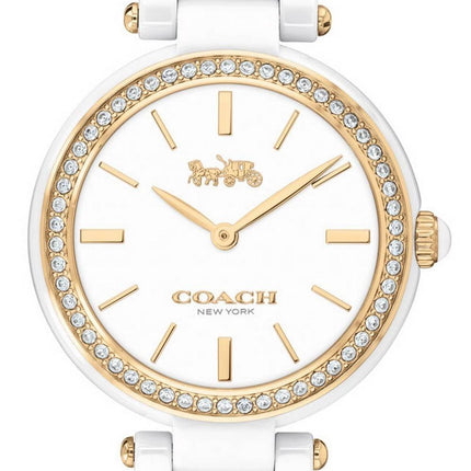 Coach Park Crystal Accents Ceramic Quartz 14503451 Womens Watch