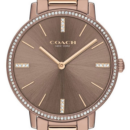 Coach Audrey Crystal Accents Two Tone Stainless Steel Quartz 14503502 Womens Watch