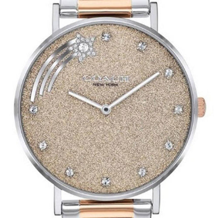 Coach Perry Brown Dial Two Tone Stainless Steel Quartz 14503522 Womens Watch