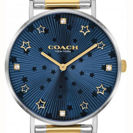 Coach Perry Blue Dial Two Tone Stainless Steel Quartz 14503523 Womens Watch