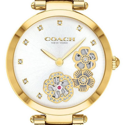 Coach Park Open Heart Gold Tone Stainless Steel Quartz 14503568 Womens Watch