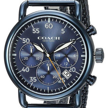 Coach Delancey Blue Dial Stainless Steel Chronograph Quartz 14602374 Mens Watch