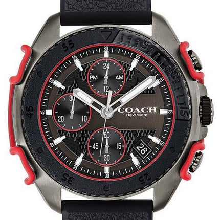 Coach C001 Black Dial Silicon Band Quartz 14602453 Mens Watch