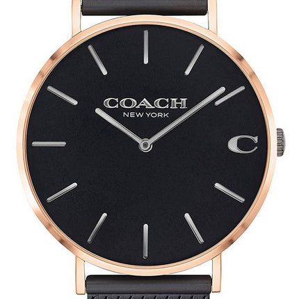 Coach Charles Black Dial Stainless Steel Quartz 14602470 Mens Watch