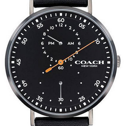 Coach Charles Black Dial Leather Strap Quartz 14602476 Mens Watch
