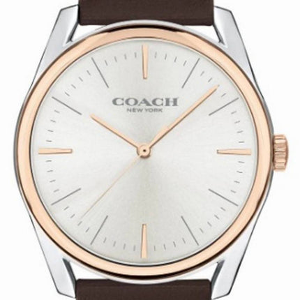 Coach Preston Silver Dial Leather Strap Quartz 14602482 Womens Watch