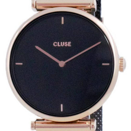 Cluse Triomphe Black Dial Two Tone Stainless Steel Quartz CW0101208005 Womens Watch
