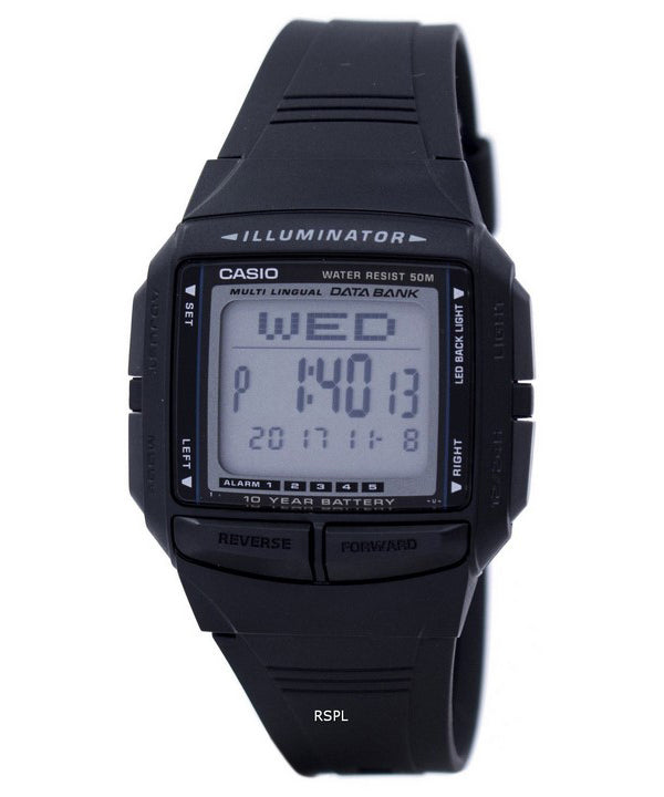 Casio Illuminator Multi-lingual Databank Dual Time Digital DB-36-1AV DB36-1AV Men's Watch
