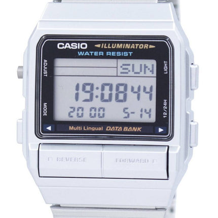 Casio Digital 5 Alarm Multi-Lingual Data Bank DB-380-1DF DB380-1DF Men's Watch