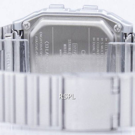 Casio Digital 5 Alarm Multi-Lingual Data Bank DB-380-1DF DB380-1DF Men's Watch