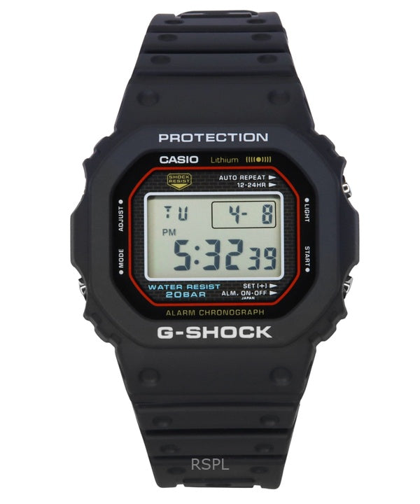 Casio G-Shock Digital Re-Creating The Original Design Of The First G-Shock Quartz DW-5000R-1A 200M Men's Watch